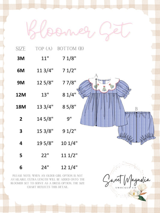 Bloomer Set Size Chart